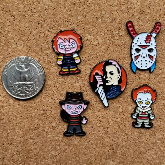 5 Piece Halloween Movie Enamel Pin - Picture 3 of 7